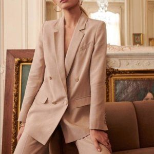 Sezane Linen Christie Jacket Blazer Sz38 NWOT